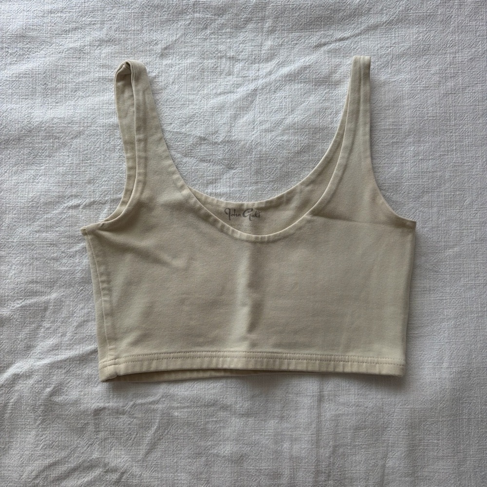 Brandy Melville Cream Crop Tank Top